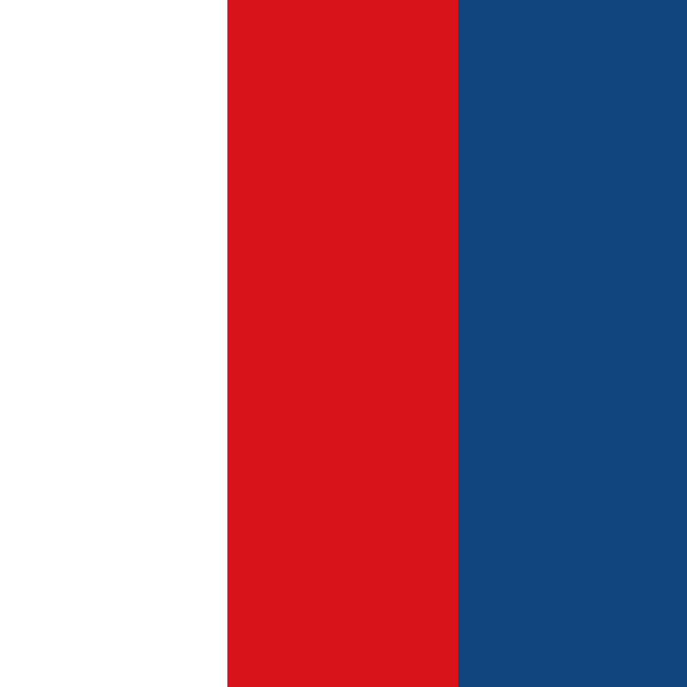 The state colors of the Czech Republic.
