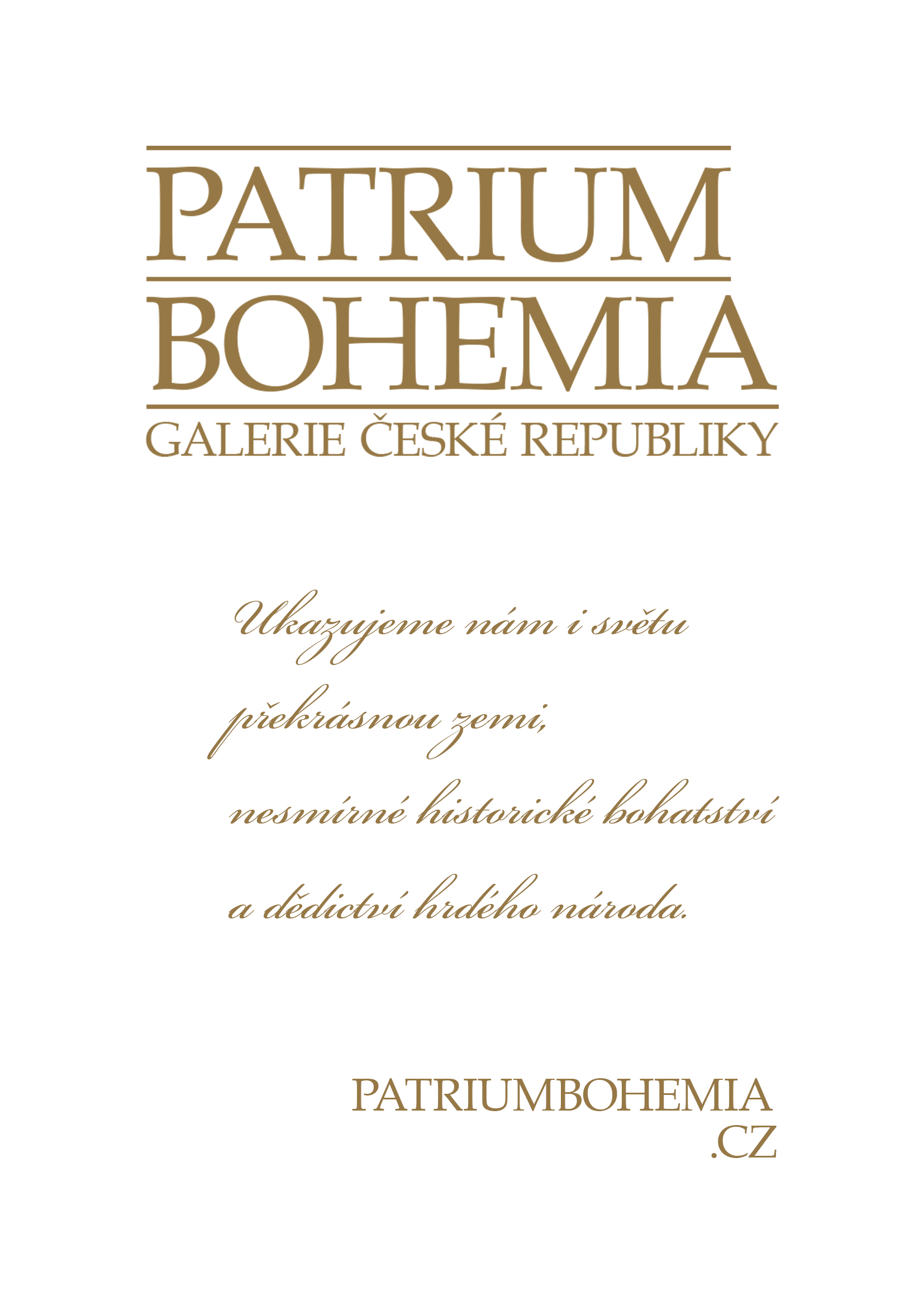 Plakát zlatý, A4 Patrium Bohemia.