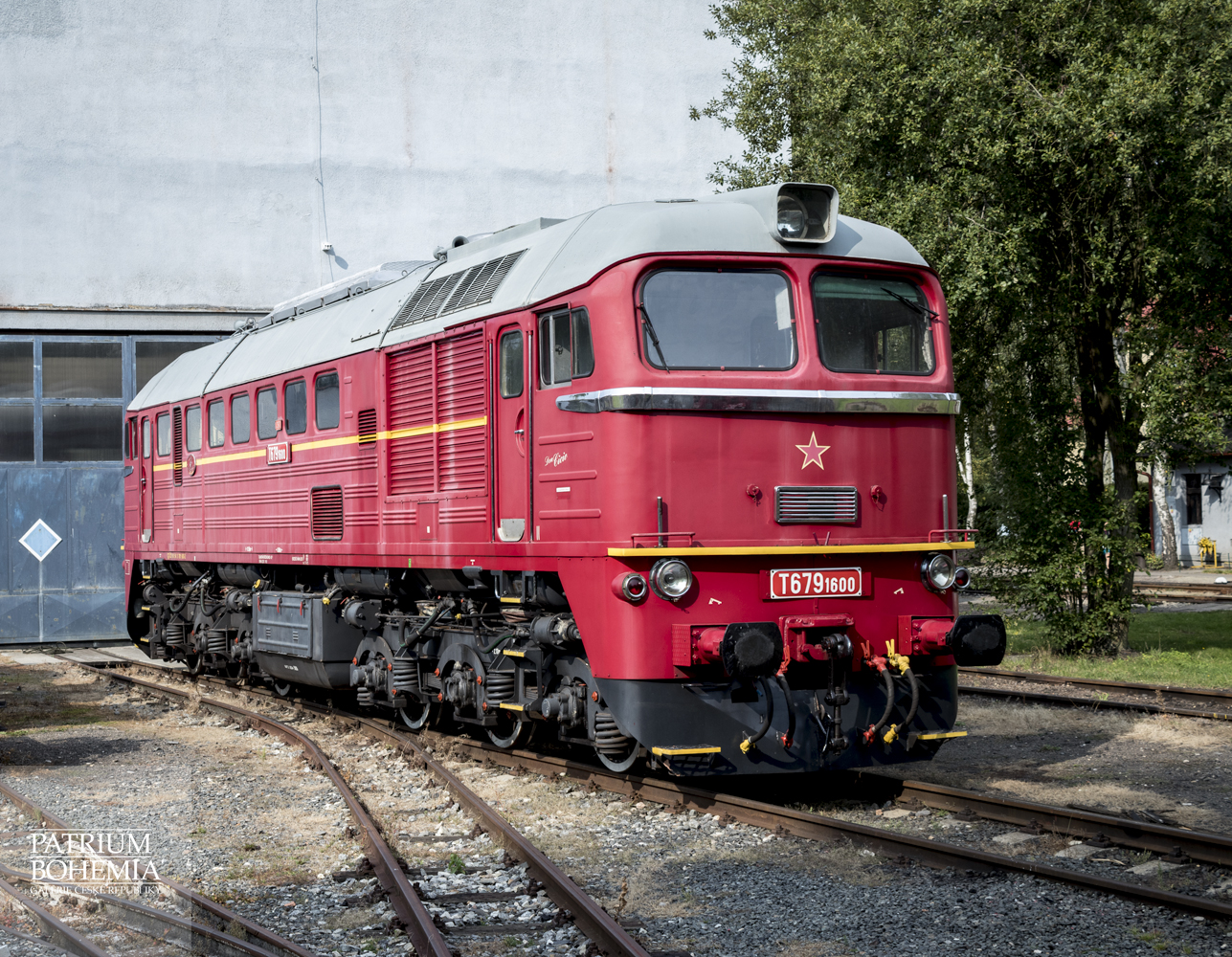 Lokomotiva T679 1600, zvaná Sergej. Železniční muzeum v Lužné u Rakovníka.